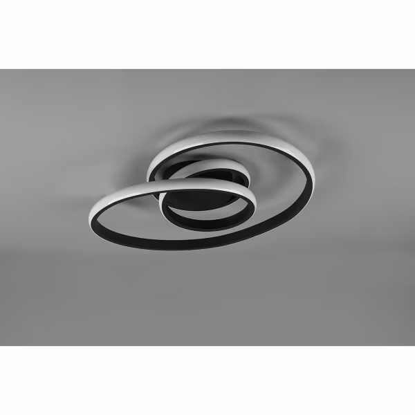 HLW LED LED Plafondlamp - Plafondverlichting - Trion Sonso - 18.5W - Warm Wit 3000K - Dimbaar - Rond - Mat Zwart - Aluminium HLW LED LED Plafondlamp - Plafondverlichting - Trion Sonso - 18.5W - Warm Wit 3000K - Dimbaar - Rond - Mat Zwart - Aluminium