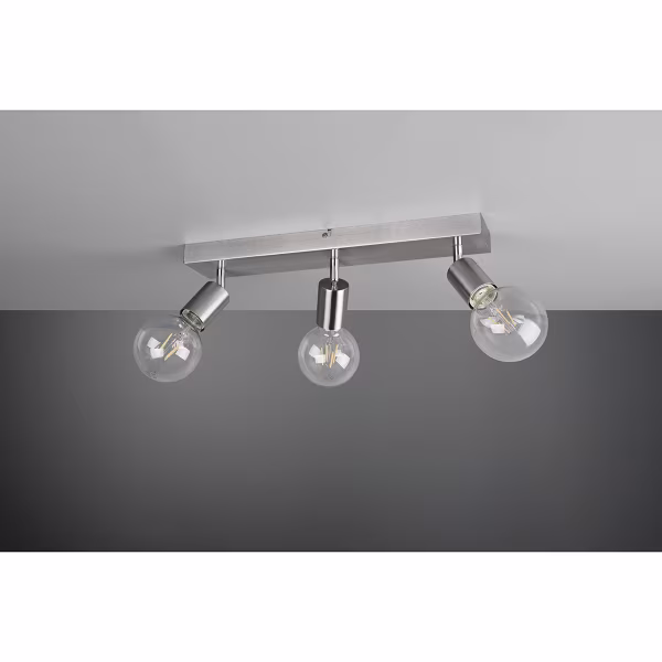 HLW LED LED Plafondspot - Trion Zuncka - E27 Fitting - 3-lichts - Rechthoek - Mat Nikkel - Aluminium HLW LED LED Plafondspot - Trion Zuncka - E27 Fitting - 3-lichts - Rechthoek - Mat Nikkel - Aluminium
