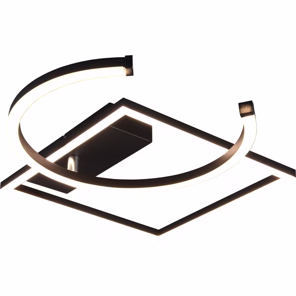 HLW LED LED Plafondlamp - Plafondverlichting - Trion Pivacci - 23.5W - Warm Wit 3000K - Dimbaar - Vierkant - Mat Zwart - Aluminium HLW LED LED Plafondlamp - Plafondverlichting - Trion Pivacci - 23.5W - Warm Wit 3000K - Dimbaar - Vierkant - Mat Zwart - Aluminium