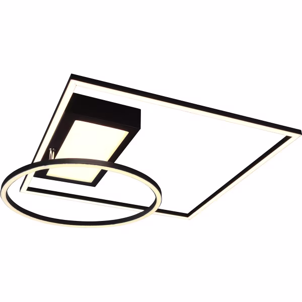 HLW LED LED Ceiling Light - Ceiling Lighting - Trion Dowino - 33W - Adjustable Color - Remote Control - Dimmable - Square - Matte Black - Aluminum HLW LED LED Ceiling Light - Ceiling Lighting - Trion Dowino - 33W - Adjustable Color - Remote Control - Dimmable - Square - Matte Black - Aluminum