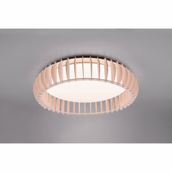 HLW LED LED Ceiling Lamp - Ceiling Lighting - Trion Manto XL - 38W - Adjustable Color - Remote Control - Dimmable - Round - Wood Color - Plastic HLW LED LED Ceiling Lamp - Ceiling Lighting - Trion Manto XL - 38W - Adjustable Color - Remote Control - Dimmable - Round - Wood Color - Plastic