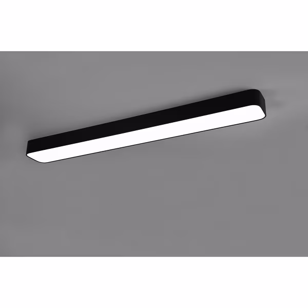 HLW LED LED Plafondlamp - Plafondverlichting - Trion Astinto - 37W - Aanpasbare Kleur - Dimbaar - Rechthoek - Mat Zwart - Aluminium