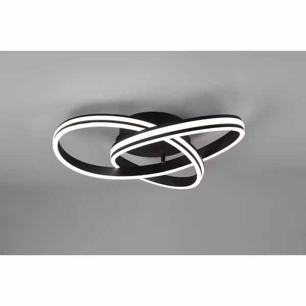 HLW LED LED Plafondlamp - Plafondverlichting - Trion Yarino - 58W - Aanpasbare Kleur - Dimbaar - Rond - Mat Zwart - Aluminium HLW LED LED Plafondlamp - Plafondverlichting - Trion Yarino - 58W - Aanpasbare Kleur - Dimbaar - Rond - Mat Zwart - Aluminium