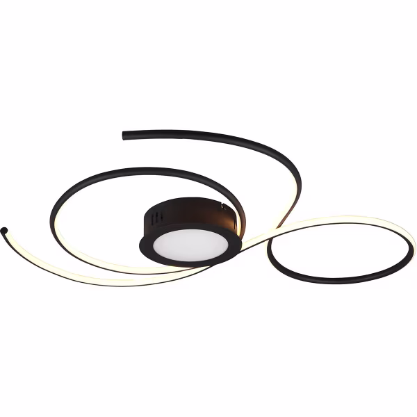 HLW LED LED Plafondlamp - Plafondverlichting - Trion Jivino - 48W - Aanpasbare Kleur - Dimbaar - Rond - Mat Zwart - Aluminium HLW LED LED Plafondlamp - Plafondverlichting - Trion Jivino - 48W - Aanpasbare Kleur - Dimbaar - Rond - Mat Zwart - Aluminium