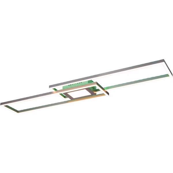 HLW LED LED Plafondlamp - Plafondverlichting - Trion Gandon - 37W + 10W - Aanpasbare Kleur - Dimbaar - Rond - Mat Nikkel - Aluminium HLW LED LED Plafondlamp - Plafondverlichting - Trion Gandon - 37W + 10W - Aanpasbare Kleur - Dimbaar - Rond - Mat Nikkel - Aluminium