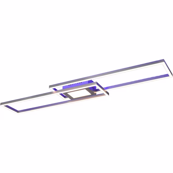 HLW LED LED Plafondlamp - Plafondverlichting - Trion Gandon - 37W + 10W - Aanpasbare Kleur - Dimbaar - Rond - Mat Nikkel - Aluminium HLW LED LED Plafondlamp - Plafondverlichting - Trion Gandon - 37W + 10W - Aanpasbare Kleur - Dimbaar - Rond - Mat Nikkel - Aluminium