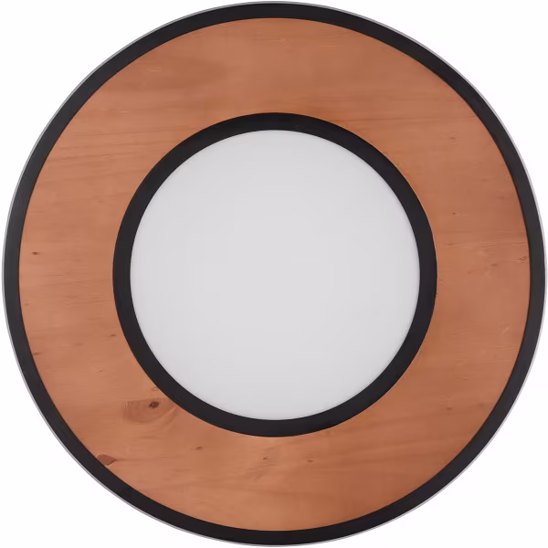 HLW LED LED Plafondlamp - Trion Dirkon - 37W - Warm Wit 3000K - Dimbaar - Rond - Mat Zwart/Bruin - Hout HLW LED LED Plafondlamp - Trion Dirkon - 37W - Warm Wit 3000K - Dimbaar - Rond - Mat Zwart/Bruin - Hout