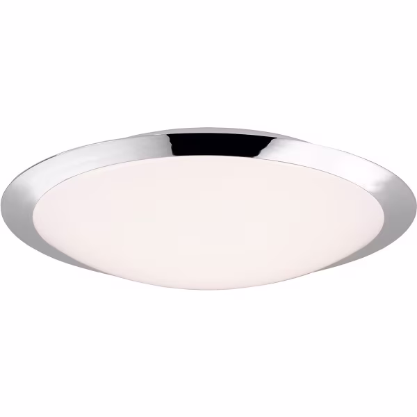 HLW LED LED Ceiling Light - Bathroom Light - Trion Hambert - 18.5W - Natural White 4000K - Splashproof IP44 - Round - Matte Chrome - Plastic HLW LED LED Ceiling Light - Bathroom Light - Trion Hambert - 18.5W - Natural White 4000K - Splashproof IP44 - Round - Matte Chrome - Plastic