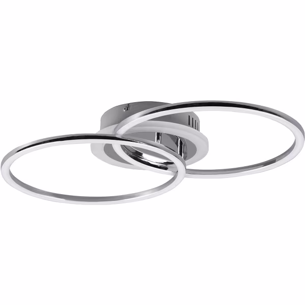 HLW LED LED Ceiling Light - Ceiling Lighting - Trion Venda - 25W - Natural White 4000K - Dimmable - Round - Matte Chrome - Aluminum HLW LED LED Ceiling Light - Ceiling Lighting - Trion Venda - 25W - Natural White 4000K - Dimmable - Round - Matte Chrome - Aluminum