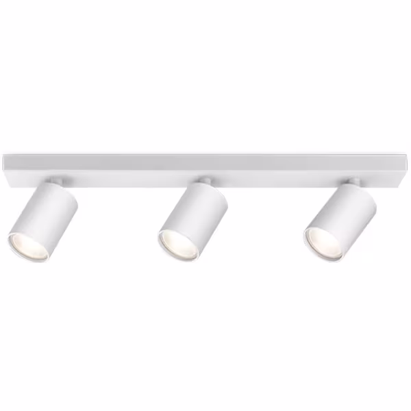 HLW LED LED Ceiling Spotlight - Brinton Betin - GU10 Fitting - 3-light - Round - Matt White - Tiltable - Aluminum - Philips - CorePro 840 36D - 13.8W - Natural White 4000K HLW LED LED Ceiling Spotlight - Brinton Betin - GU10 Fitting - 3-light - Round - Matt White - Tiltable - Aluminum - Philips - CorePro 840 36D - 13.8W - Natural White 4000K