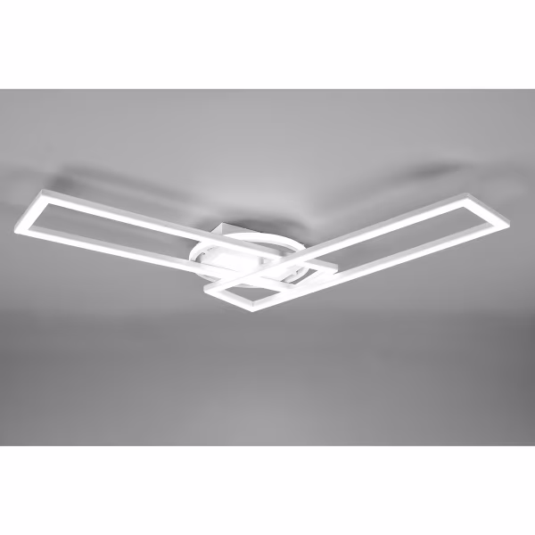 HLW LED LED Ceiling Lamp - Ceiling Lighting - Trion Tiger - 30W - Adjustable Color - Remote Control - Dimmable - Rectangular - Matte White - Aluminum HLW LED LED Ceiling Lamp - Ceiling Lighting - Trion Tiger - 30W - Adjustable Color - Remote Control - Dimmable - Rectangular - Matte White - Aluminum
