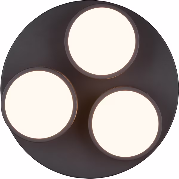 HLW LED LED Ceiling Lamp - Ceiling Lighting - Trion Franco - 25.5W - Warm White 3000K - 3-light - Dimmable - Round - Matte Anthracite - Aluminum HLW LED LED Ceiling Lamp - Ceiling Lighting - Trion Franco - 25.5W - Warm White 3000K - 3-light - Dimmable - Round - Matte Anthracite - Aluminum