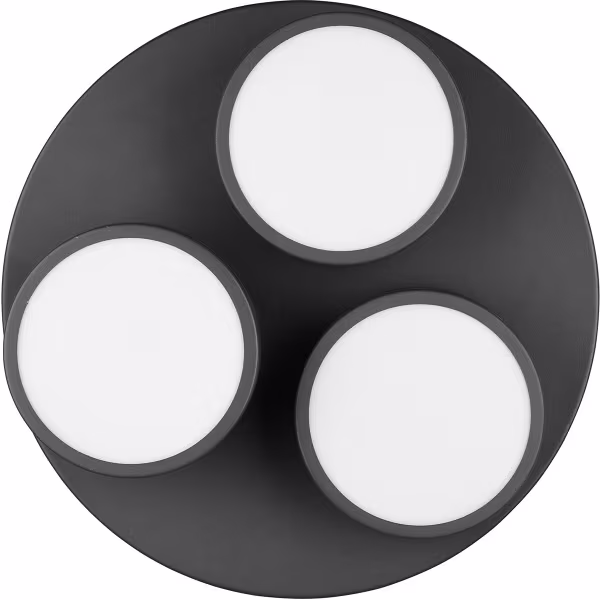 HLW LED LED Ceiling Lamp - Ceiling Lighting - Trion Franco - 25.5W - Warm White 3000K - 3-light - Dimmable - Round - Matte Anthracite - Aluminum HLW LED LED Ceiling Lamp - Ceiling Lighting - Trion Franco - 25.5W - Warm White 3000K - 3-light - Dimmable - Round - Matte Anthracite - Aluminum