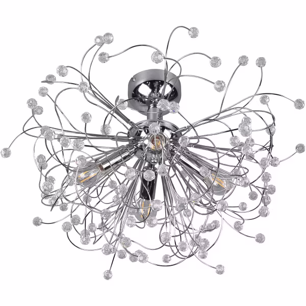 HLW LED LED Plafondlamp - Plafondverlichting - Trion Guston - E14 Fitting - 4-lichts - Rond - Mat Chroom - Aluminium HLW LED LED Plafondlamp - Plafondverlichting - Trion Guston - E14 Fitting - 4-lichts - Rond - Mat Chroom - Aluminium