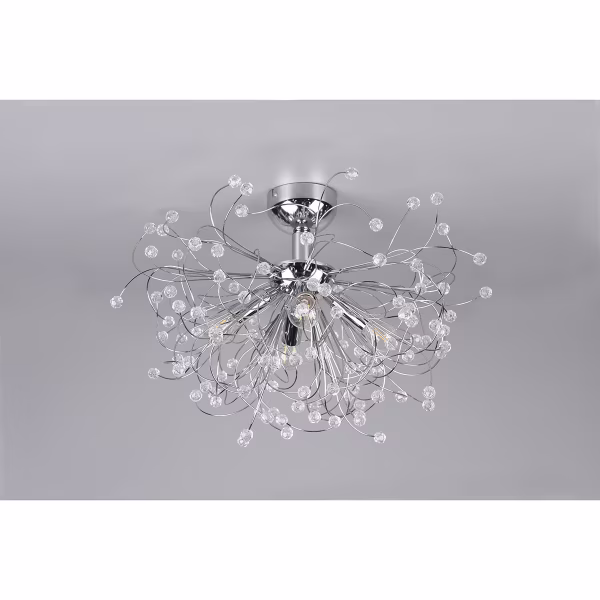 HLW LED LED Plafondlamp - Plafondverlichting - Trion Guston - E14 Fitting - 4-lichts - Rond - Mat Chroom - Aluminium HLW LED LED Plafondlamp - Plafondverlichting - Trion Guston - E14 Fitting - 4-lichts - Rond - Mat Chroom - Aluminium