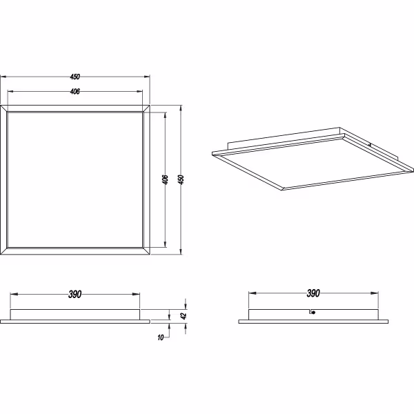 HLW LED LED Plafondlamp - Plafondverlichting - Trion Povino - 26W - Warm Wit 3000K - Dimbaar - Vierkant - Mat Zwart - Aluminium HLW LED LED Plafondlamp - Plafondverlichting - Trion Povino - 26W - Warm Wit 3000K - Dimbaar - Vierkant - Mat Zwart - Aluminium