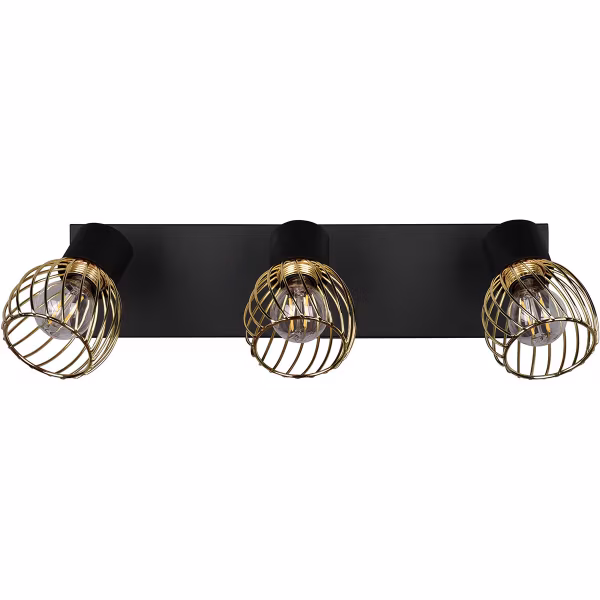 HLW LED LED Ceiling Spotlight - Ceiling Lighting - Trion Ordan - E14 Fitting - 3 Lights - Black/Gold HLW LED LED Ceiling Spotlight - Ceiling Lighting - Trion Ordan - E14 Fitting - 3 Lights - Black/Gold