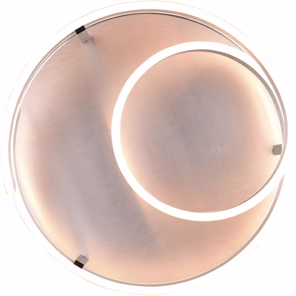 HLW LED LED Ceiling Light - Trion Renie - 58W - Warm White 3000K - Dimmable - Round - Brushed Aluminum - Metal HLW LED LED Ceiling Light - Trion Renie - 58W - Warm White 3000K - Dimmable - Round - Brushed Aluminum - Metal