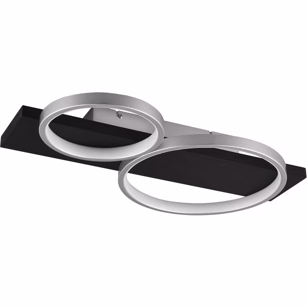 HLW LED LED Ceiling Light - Trion Rameda - 26W - Warm White 3000K - Dimmable - Rectangular Round - Titanium - Metal HLW LED LED Ceiling Light - Trion Rameda - 26W - Warm White 3000K - Dimmable - Rectangular Round - Titanium - Metal