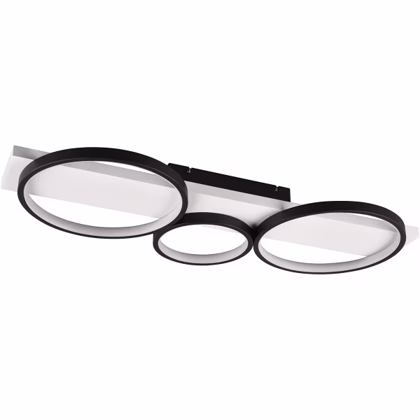 HLW LED LED Ceiling Light - Trion Rameda - 33W - Warm White 3000K - Dimmable - Rectangular Round - Matte Black - Metal HLW LED LED Ceiling Light - Trion Rameda - 33W - Warm White 3000K - Dimmable - Rectangular Round - Matte Black - Metal