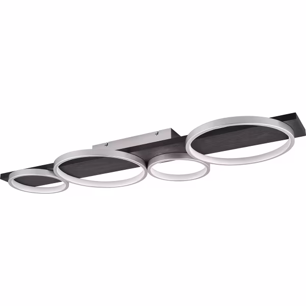 HLW LED LED Ceiling Light - Trion Rameda - 44W - Warm White 3000K - Dimmable - Rectangular Round - Titanium - Metal HLW LED LED Ceiling Light - Trion Rameda - 44W - Warm White 3000K - Dimmable - Rectangular Round - Titanium - Metal