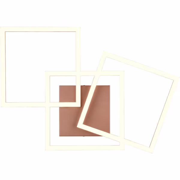 HLW LED LED Ceiling Light - Trion Square - 31W - Warm White 3000K - Square - Coffee - Metal HLW LED LED Ceiling Light - Trion Square - 31W - Warm White 3000K - Square - Coffee - Metal