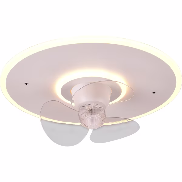 HLW LED LED Ceiling Light with Fan - Ceiling Fan - Trion Bryan - 30W - Adjustable Color - Remote Control - Dimmable - Round - Matte White - Metal HLW LED LED Ceiling Light with Fan - Ceiling Fan - Trion Bryan - 30W - Adjustable Color - Remote Control - Dimmable - Round - Matte White - Metal
