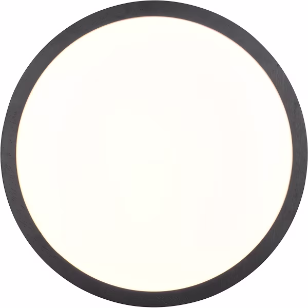 HLW LED LED Ceiling Light - Trion Osea - 24W - Warm White 3000K - Dimmable - Black - Natural Wood