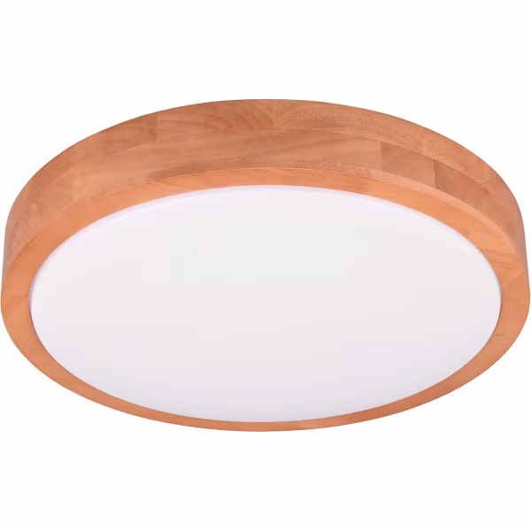 HLW LED LED Ceiling Light - Trion Osea - 24W - Warm White 3000K - Dimmable - Beige - Natural Wood HLW LED LED Ceiling Light - Trion Osea - 24W - Warm White 3000K - Dimmable - Beige - Natural Wood