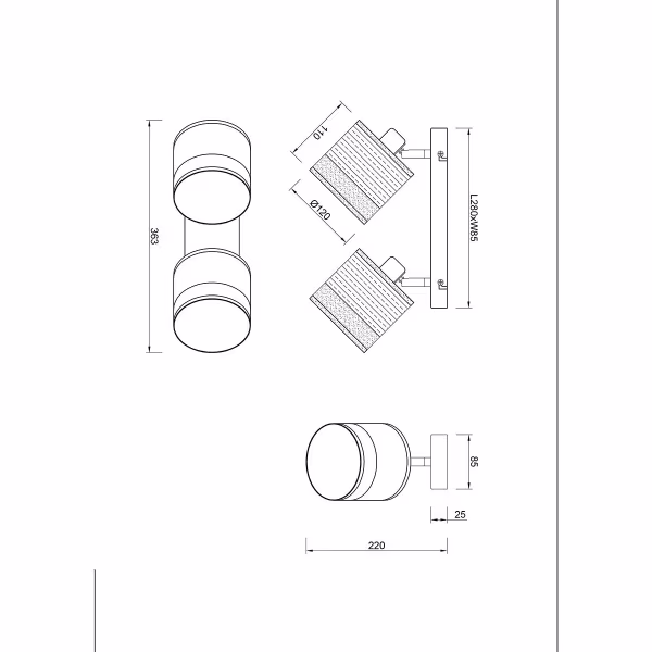 HLW LED LED Ceiling Light - Ceiling Lighting - Trion Lazo - E14 Fitting - 2 Lights - Round - Matte Black - Metal - Max 10W HLW LED LED Ceiling Light - Ceiling Lighting - Trion Lazo - E14 Fitting - 2 Lights - Round - Matte Black - Metal - Max 10W
