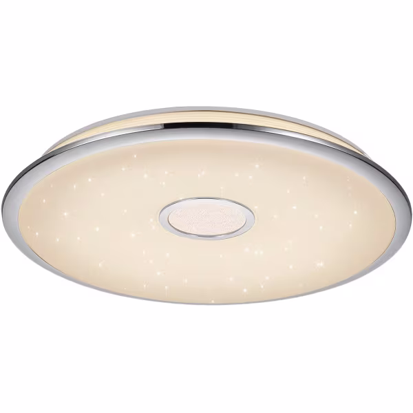 HLW LED LED Ceiling Lamp - Trion Okyayla - 45W - Adjustable Color - Dimmable - Remote Control - Star Light - Round - White - Plastic HLW LED LED Ceiling Lamp - Trion Okyayla - 45W - Adjustable Color - Dimmable - Remote Control - Star Light - Round - White - Plastic