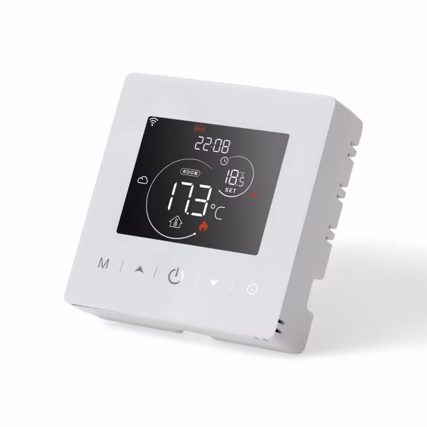 Smartlife Domotica Wifi Opbouw Thermostaat met Touchscreen voor C.V. Installatie (met statistieken)