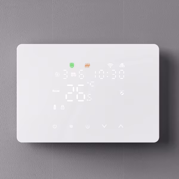 Smartlife Domotica Smart Zigbee Opbouw Thermostaat | Touchscreen | Voor C.V.-Installatie | Programmeerbaar | Tuya App | Google Home & Alexa | Zwart