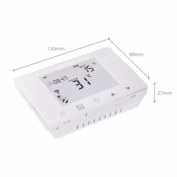 Smartlife Domotica Smart Zigbee Opbouw Thermostaat | Touchscreen | Voor C.V.-Installatie | Programmeerbaar | Tuya App | Google Home & Alexa | Zwart