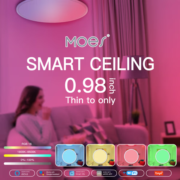 Smartlife Domotica Smart Plafond verlichting 25w 1800K-6500K RGB