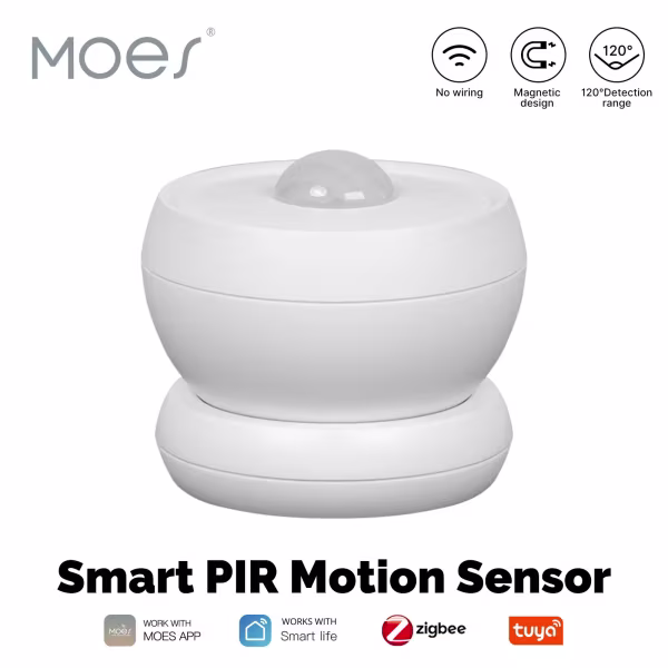 Smartlife Domotica Zigbee Slimme bewegingssensor  8 Meter met magneet voet (exclusief gateway)