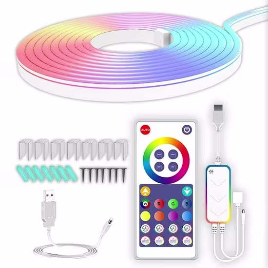 Smartlife Domotica Smart WiFi Neon LED Strip | RGB | 3 Meter | IP67 Waterdicht | IP67 | App & Spraak Smartlife Domotica Smart WiFi Neon LED Strip | RGB | 3 Meter | IP67 Waterdicht | IP67 | App & Spraak