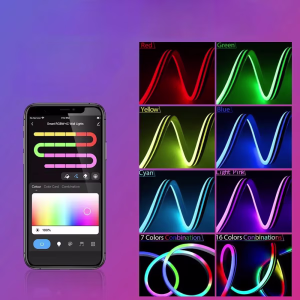 Smartlife Domotica Smart WiFi Neon LED Strip | RGB | 3 Meter | IP67 Waterdicht | IP67 | App & Spraak Smartlife Domotica Smart WiFi Neon LED Strip | RGB | 3 Meter | IP67 Waterdicht | IP67 | App & Spraak