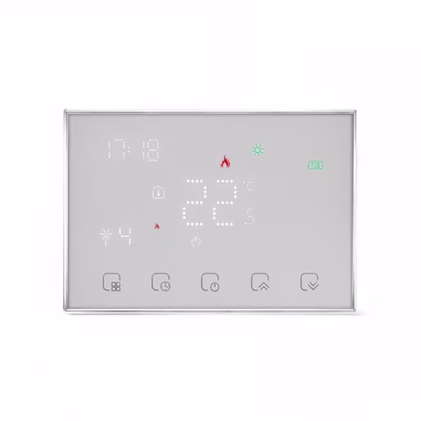 Smartlife Domotica Wifi Draadloze Thermostaat met Touchscreen voor alle type verwarming (wit)