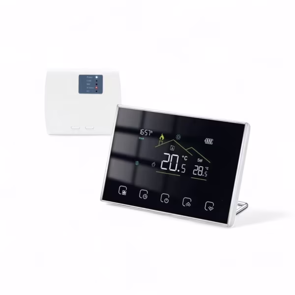 Smartlife Domotica Wifi Draadloze Thermostaat met Touchscreen voor alle type verwarming (zwart)