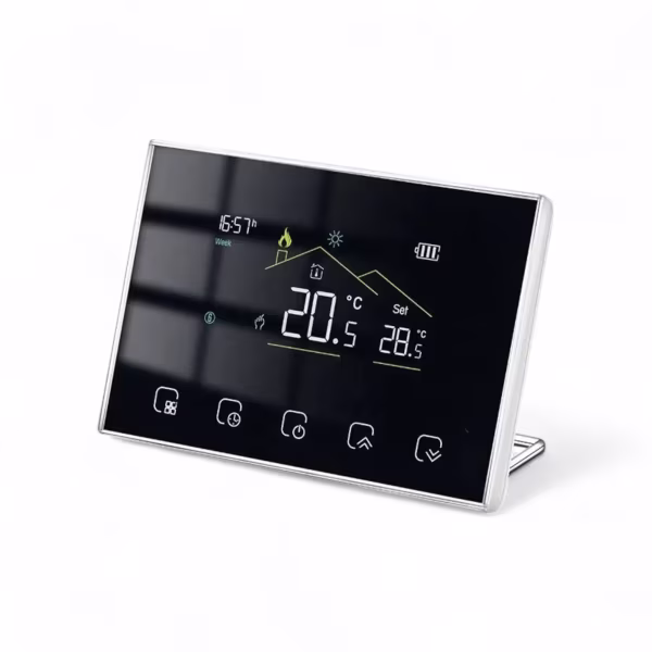 Smartlife Domotica Wifi Draadloze Thermostaat met Touchscreen voor alle type verwarming (zwart)