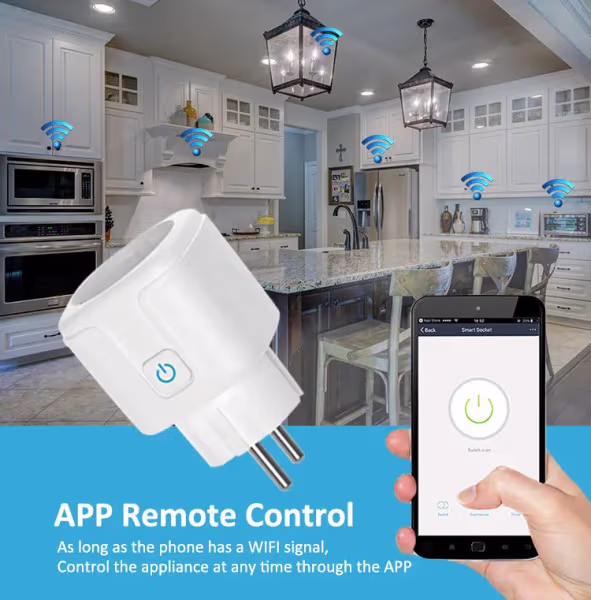 Smartlife Domotica 3-PACK | Slimme Stekkers 16A | WiFi & Bluetooth | Energiemeter | Werkt met app