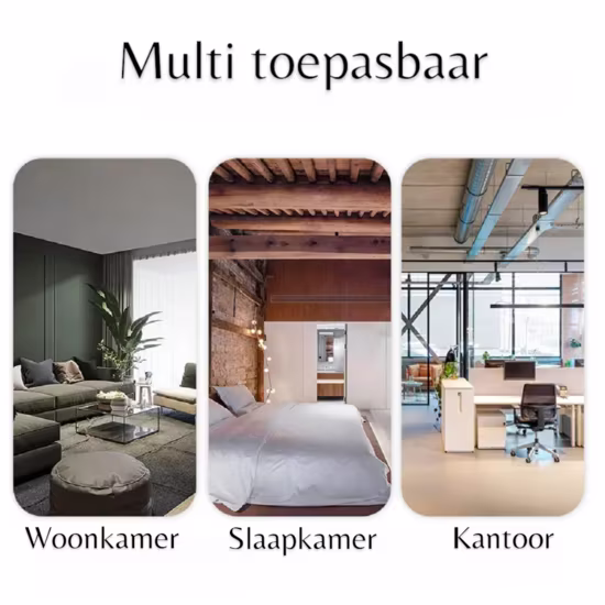 Smartlife Domotica Tuya WiFi Air Quality Monitor | Meet CO₂, PM2.5 TVOC | App- en spraakbediening | Compact en betrouwbaar