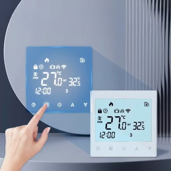 Smartlife Domotica Wifi Inbouw Thermostaat (chrono) met Touchscreen voor C.V. Installatie (wit) Smartlife Domotica Wifi Inbouw Thermostaat (chrono) met Touchscreen voor C.V. Installatie (wit)