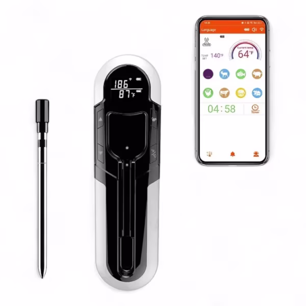 Smartlife Domotica Draadloze BBQ Thermometer Grijs 150 Meter