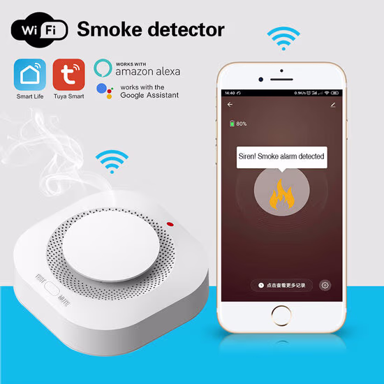 Smartlife Domotica Wifi Rookmelder met Mute button