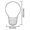 Set van 10 witte LED lampen met E27 fitting, 1 watt, warm wit licht 3000K, 120 lumen per lamp