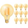 10x LED Lamp E27 Globe Filament Brinton 6W G95 2200K Lichtbronnen
