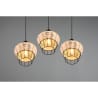 HLW LED LED Hanglamp Trion Bera - 3-lichts armatuur, Bruin Aluminium, E27 fitting