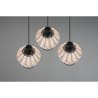 HLW LED LED Hanglamp Trion Bera - 3-lichts armatuur, Bruin Aluminium, E27 fitting